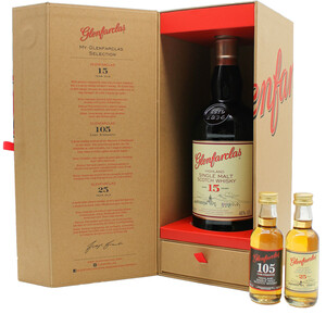 Glenfarclas Whisky mit 2 Miniaturen 15 Jahre 46% GP 0,8L