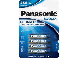 PANASONIC LR03EGE/4BP Evolta AAA Batterie, Alkaline, 1.5 Volt