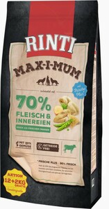 Hundetrockenfutter MaxiMum Pansen, 12 + 2 kg, Rinti 12 + 2 kg