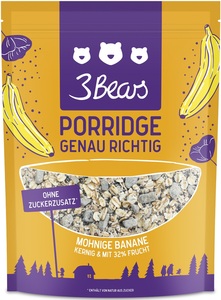 3 Bears Porridge Mohnige Banane 400 g