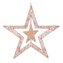 Bild 1 von Tarrington House Draht-Silhouette Stern, Metall/ Kupfer, Ø 58 cm, 140 LED, 6 W,  warmweiß