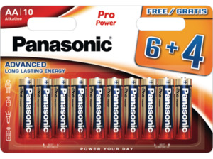 PANASONIC LR6PPG/10BW AA Mignon Batterie, 10 Stück