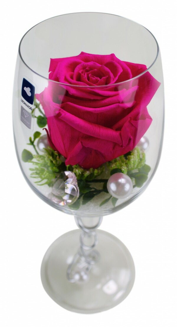 Bild 1 von Long Life Rose Leonardo Weinglas 23 cm, pink