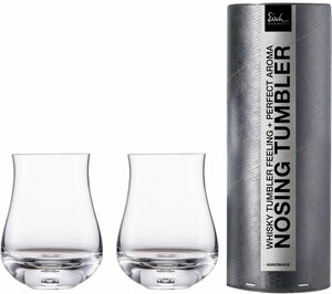 Eisch Whiskyglas »Gentleman«, Kristallglas, (Nosing-Glas) handgefertigt, bleifrei, 350 ml, 2-teilig