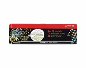 STABILO Filzstift »Premium-Filzstifte Pen 68 metallic, 6 Farben im«