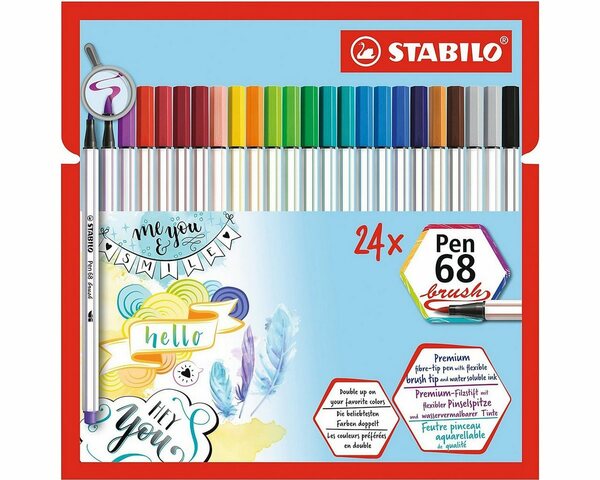 Bild 1 von STABILO Filzstift »Premium-Filzstifte Pen 68 brush, 24 Stifte - 19«