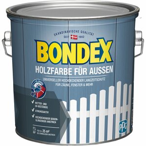 Bondex Holzfarbe für Aussen Lichtgrau 2,5 L