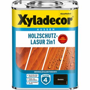 Xyladecor Holzschutz-Lasur 2in1 Ebenholz 750 ml