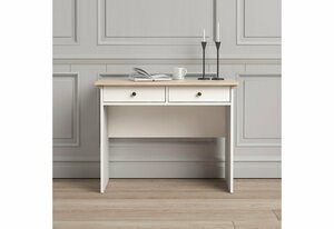 Home affaire Schreibtisch »Paris«, erstrahlt in einer schönen Holzoptik, Auszüge auf Metallgleitern, Kranzprofil Leisten