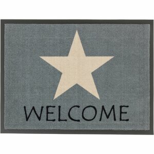 ASTRA-Kollektion Sauberlaufmatte Homelike Stern Grau Welcome 50 cm x 70 cm