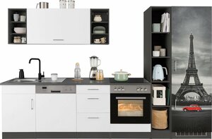 HELD MÖBEL Küchenzeile »Paris«, ohne E-Geräte, Breite 310 cm