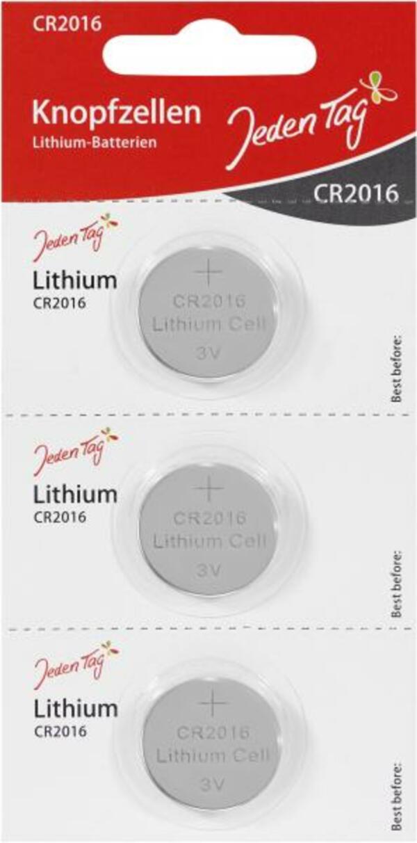 Bild 1 von Jeden Tag Knopfzellen Lithium-Batterien CR2016