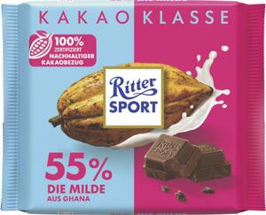 Ritter Sport Kakao Klasse 55% Die Milde aus Ghana
