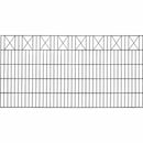 Bild 1 von Dekor-Doppelstabmattenzaun X-Reihe Anthrazit 100 x 200 cm