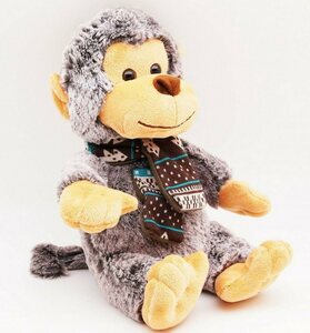 Eddy Toys Kuscheltier »Kuscheltier Affe 27cm Schimpanse mit Schal Stofftier Plüschtier Plüschaffe«