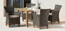 Bild 1 von MERXX Garten-Essgruppe »Toskana«, (9-tlg), 4 Sessel, Tisch 110x110x75 cm, Polyrattan/Akazie