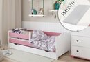 Bild 1 von Kids Collective Kinderbett »80x160 80x180 90x200 mit Matratze, Rausfallschutz & Schublade«, in weiß und pink 160x80 Mädchen, viel Stauraum, Komplettbett