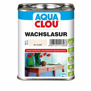 Aqua Clou Wachslasur Weiß 750 ml