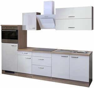 Flex-Well Küchenzeile »Florenz«, mit E-Geräten, Gesamtbreite 270 cm