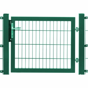 Einzeltor Premium Doppelstabmattenfüllung Grün Rahmen 80 x 100 cm