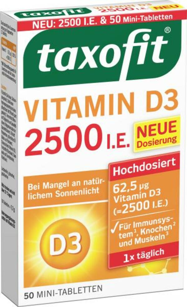 Bild 1 von Taxofit Vitamin D3 2500 I.E. Mini-Tabletten