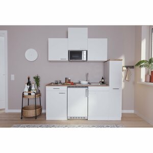 Respekta Economy Küchenzeile KB180WWMI 180 cm Weiß