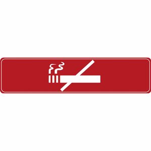 Schild  Symbol Rauchen verboten 4,8 cm x 20 cm