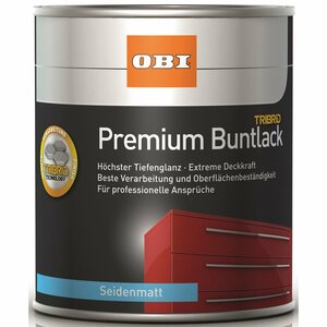 OBI Premium Buntlack Tribrid Graubraun seidenmatt 375 ml