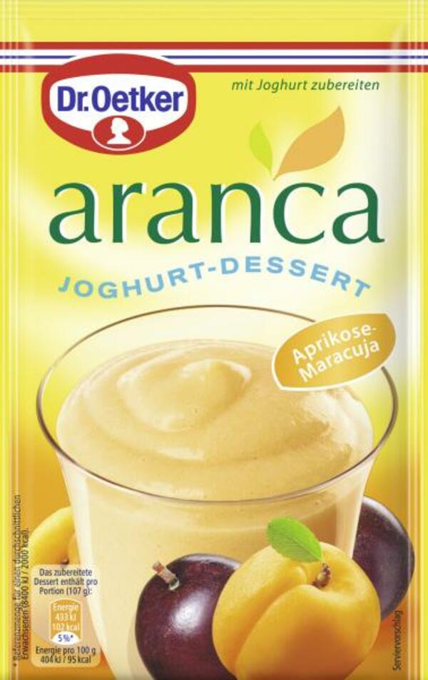 Bild 1 von Dr. Oetker Aranca Joghurt-Dessert Aprikose-Maracuja