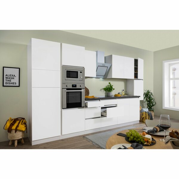 Bild 1 von Respekta Premium Küchenzeile/Küchenblock Grifflos 385 cm Weiß Matt-Weiß