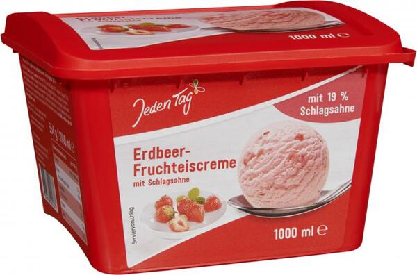 Bild 1 von Jeden Tag Erdbeer-Fruchteiscreme