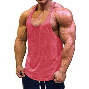 Muscle Cmdr Herren Workout Stringer Tanktops Y-Back Gym Fitness Trägershirt,Männer Muskelshirt Training Achselshirt Sport (rosa,XL)