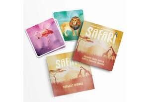 Pihu Spiel, Erstes Memo Spiel »SAFARI«, Extra große und stabile Karten - mit Begleitheft - Tierpaare suchen - Kinderspiel