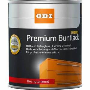 OBI Premium Buntlack Tribrid Silbergrau hochglänzend 125 ml