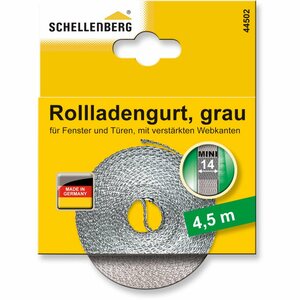 Schellenberg Rollladengurt Mini 14 mm 4,5 m Grau