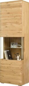 andas Vitrine »Milton« Tür und Seitenwand mit Glaseinsatz, aus massiven Eichenholz, mit einer Push-To-Open-, und einer Soft-Close-Funktion, Breite 60 cm