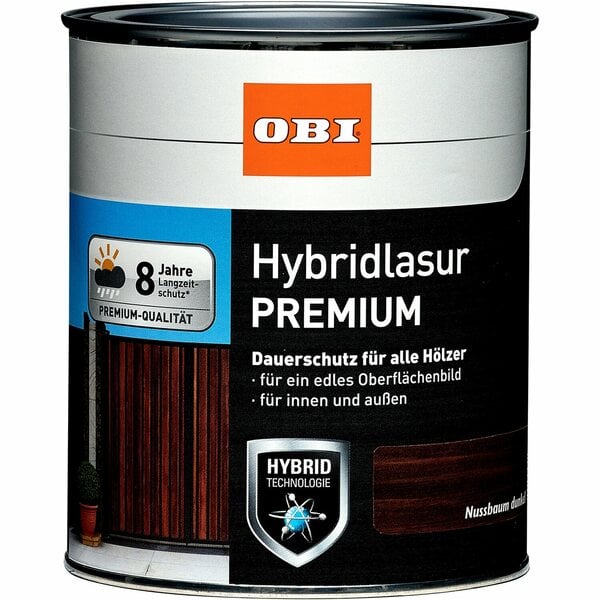 Bild 1 von OBI Hybridlasur Premium Nussbaum dunkel 750 ml