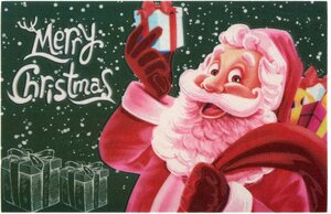 Fußmatte »Merry Christmas«, Home affaire, rechteckig, Höhe 6 mm, Schmutzmatte, In- und Outdoor geeignet