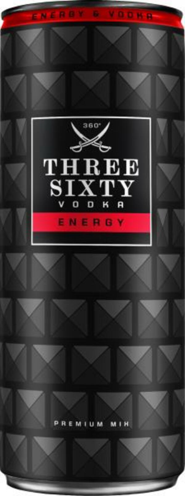 Bild 1 von Three Sixty Energy & Vodka Dose (Einweg)