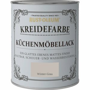 Rust-Oleum Kreidefarbe Küchenmöbellack Winter-Grau matt 750 ml