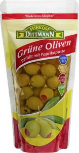 Feinkost Dittmann Grüne Oliven gefüllt mit Paprikapaste