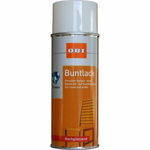 OBI Buntlack Spray Verkehrsweiß hochglänzend 400 ml