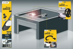 Schellenberg Garagentorantrieb-Set Smart Drive L mit LED-Garagenbeleuchtung und Spiralkabel