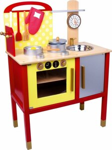 LeNoSa Spielküche »Kinderküche aus Holz mit Ofen und Zubehör • Alter 3+« Holz