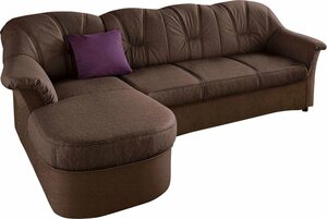 DOMO collection Ecksofa »Flores«, wahlweise mit Bettfunktion, wahlweise mit Federkern (nicht bei Microfaser PRIMABELLE®-Struktur möglich)