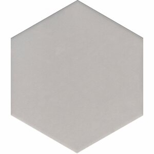 Feinsteinzeug Hexagon Solid Silver Glasiert Matt 21,5 x 25 x 0,9 cm