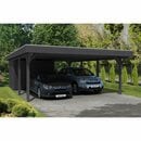 Bild 1 von Skan Holz Carport Spessart 611 cm x 846 cm mit Abstellraum Schiefergrau