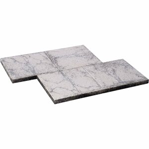 Diephaus Terrassenplatte Optima geschliffen Weiß-Schwarz marmoriert 40x40x4 cm
