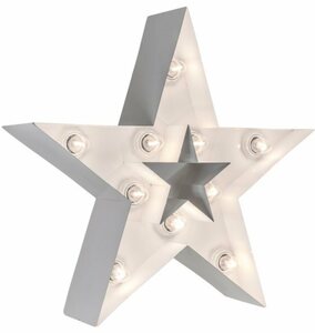 MARQUEE LIGHTS LED Dekolicht »Stern«, Wandlampe, Tischlampe Star mit 10 festverbauten LEDs - 38cm Breit und 38cm hoch