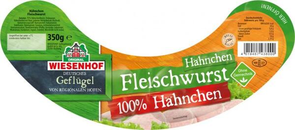 Bild 1 von Wiesenhof Hähnchen-Fleischwurst